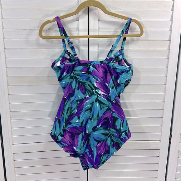 Croft & Barrow One Piece Swimsuit Size 14 Underwire - Picture 5 of 14